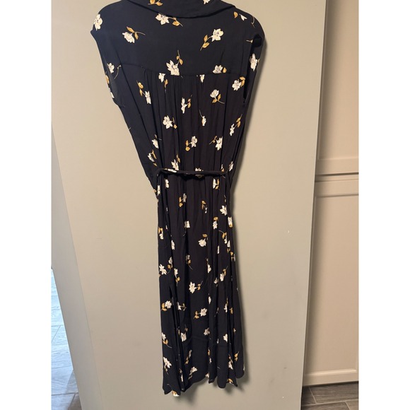 Billabong Button Up Dress Floral Print Sleeveless Black Women's Med - Picture 7 of 11